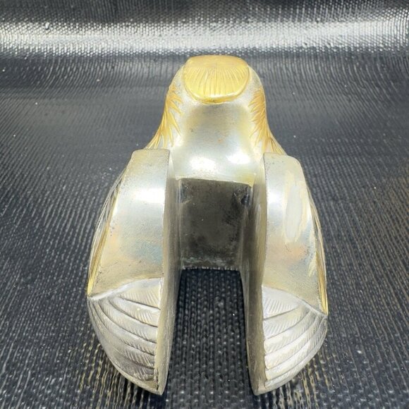 Antique Meiji Period Single Japanese Screen Holder Mandarin Duck Bird Gilt Heavy - Picture 9 of 11